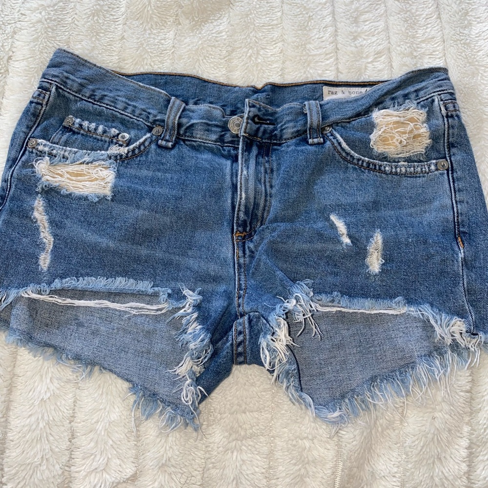 Rag and Bone blue denim shorts